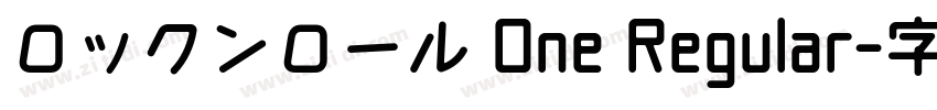 ロックンロール One Regular字体转换